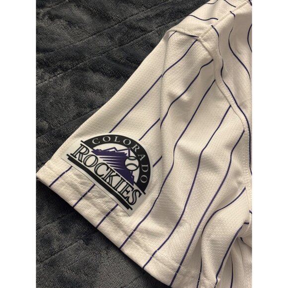 Nike Womens Colorado Rockies Galarraga #14 MLB Baseball Jersey L White Purple St - Picture 3 of 7
